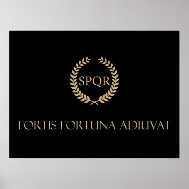 Poster Fortis Fortuna Adiuvat - Fortune favorise les cour (Devant)