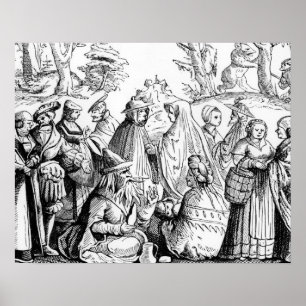 Poster Fortune de gitans indiquant, après une gravure sur