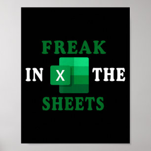 Poster Fou furieux au lit, comptable drôle de feuille de