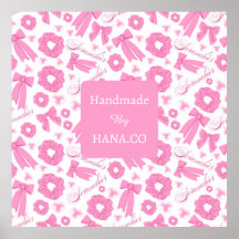 Foulard rose pour fille - Motif de chouchous pour