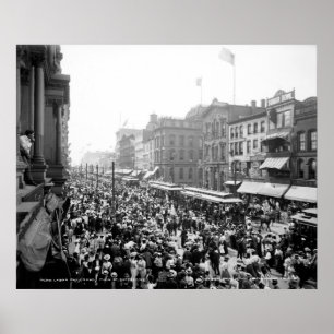 Poster Foule de Fête du travail, Buffalo : 1900