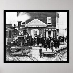 Poster Foule ferroviaire à Hanover Junction, PA 1863