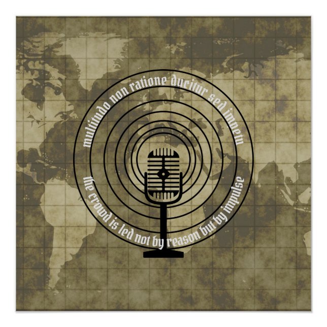 Poster Foule menée par Impulse Latin Quote (Devant)