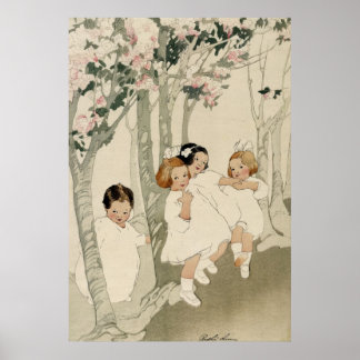 Poster Four Children Dancing - Bertha Boynton Lum - c1913