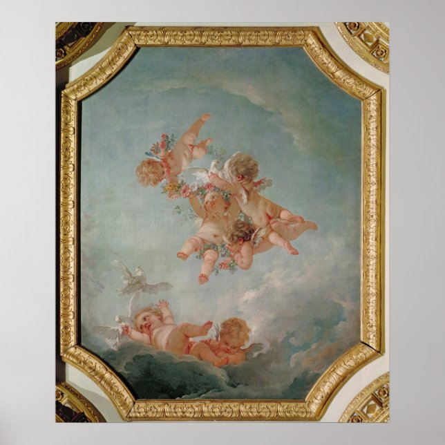 Poster Four Seasons dans la Salle du Conseil - Printemps (Devant)