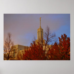 Poster Fourchette américaine de temple de Mt. Timpanogos