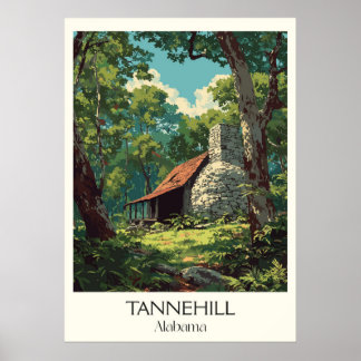 Poster Fourneau Historique de Tannehill Alabama
