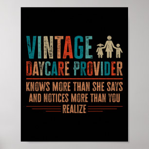 Poster Fournisseur de garderie vintage - Cadeaux pour ens