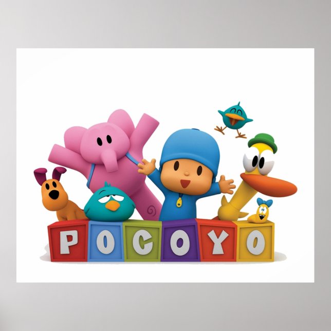 Poster Fouryo Pocoyo Elly Pato TV 2019 (Devant)