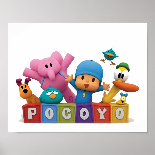 Poster Fouryo Pocoyo Elly Pato TV 2019 (Devant)