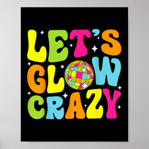 Poster Fous Retro fête d'anniversaire Glowday 80s 90s