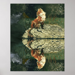 Poster - Fox am Fluss