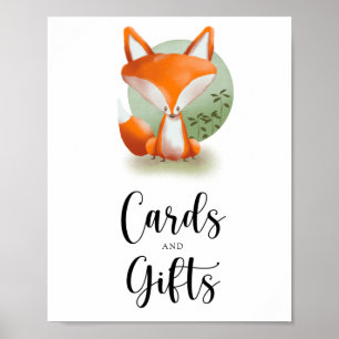 Poster Fox - cards and gifts baby shower