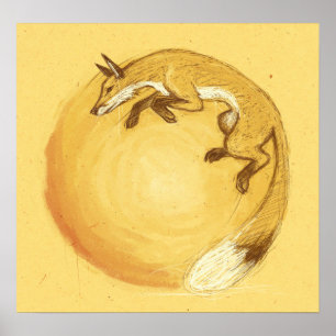 Poster Fox Jump