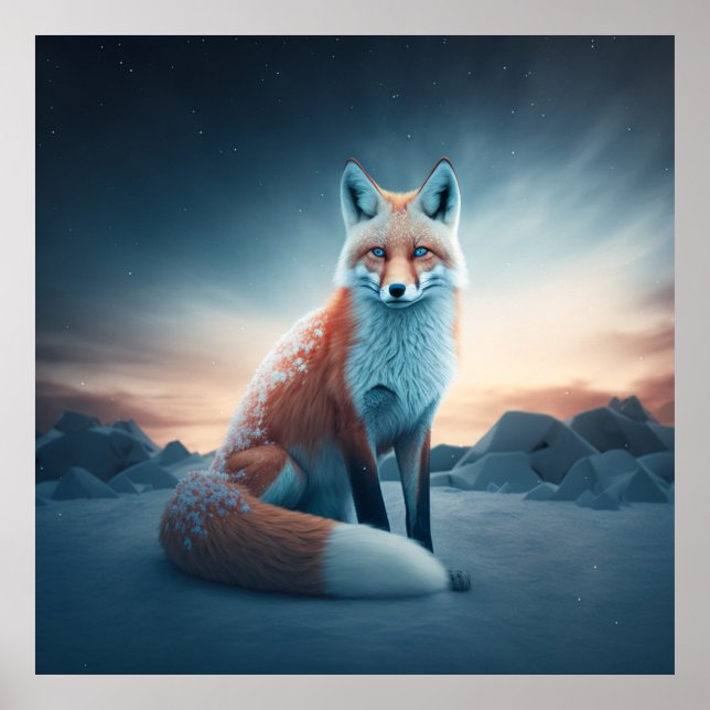 Poster Fox Snow (Vorne)