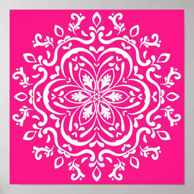 Poster Foxglove Mandala (Devant)