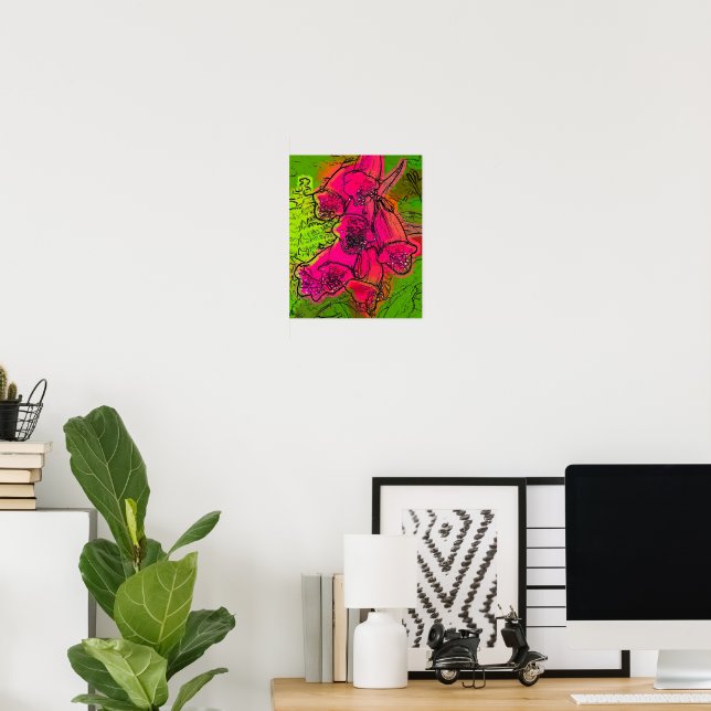POSTER FOXGLOVES (Bureau à domicile)