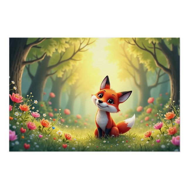Poster Foxglow - Un Ami Forêt Whimsical (Devant)