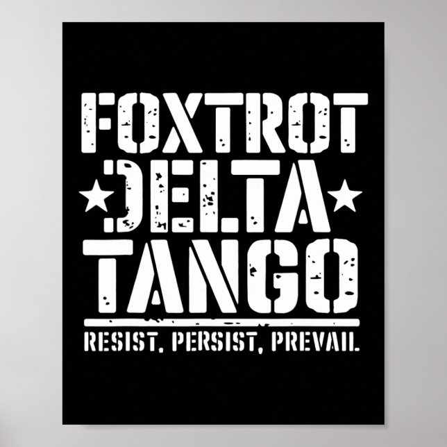 Poster Foxtrots Deltas Tangos Drôle Résiste Ours 1 (Devant)