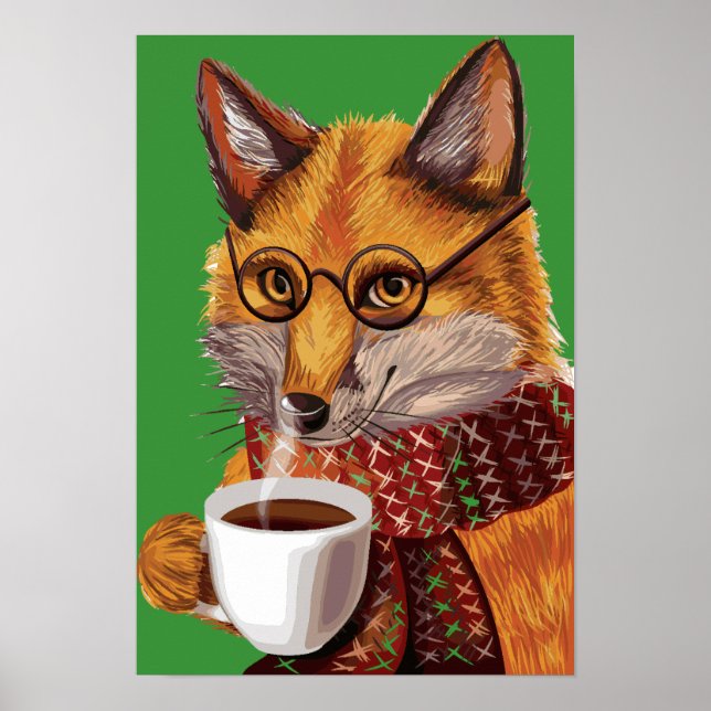 Poster Foxy Tea Time (Devant)