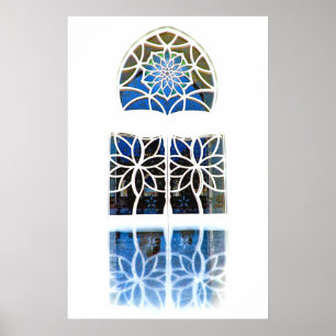 Poster Foyer de la mosquée 1 blanc