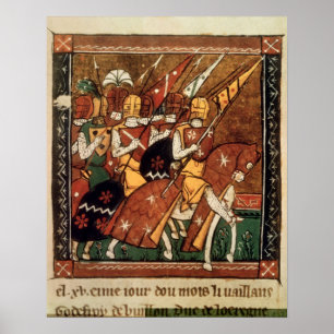 Poster Fr 9084 f.20v : Chevaliers à cheval