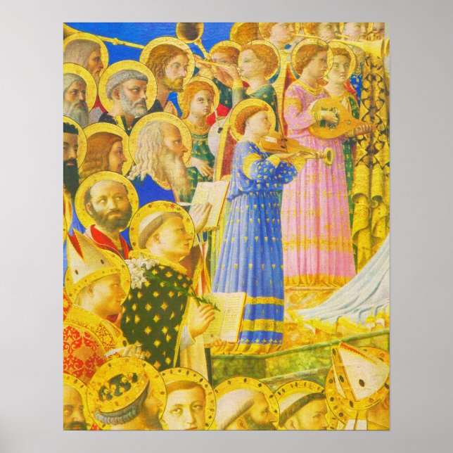 Poster Fra Angelico, choeur des saints et des anges (Devant)