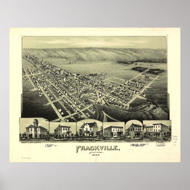 Poster Frackville, Pennsylvanie (1889) (Devant)
