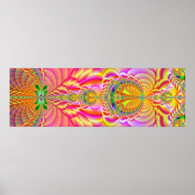 Poster fractal coloré (Devant)