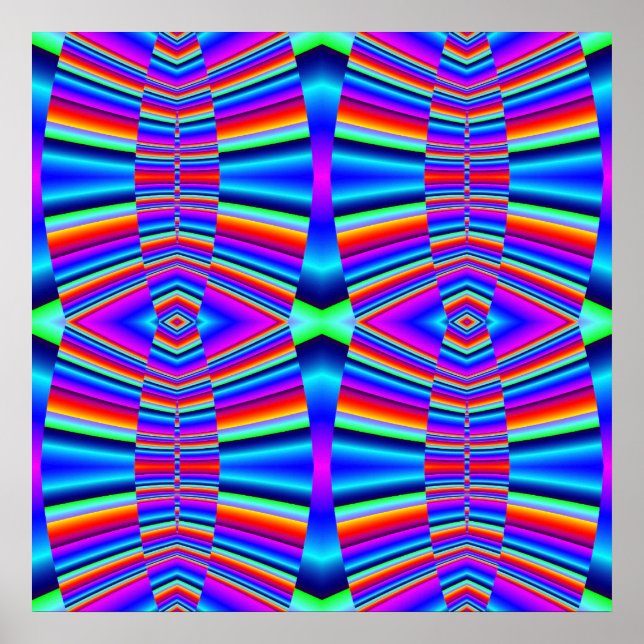 Poster fractal coloré (Devant)