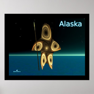 Poster Fractal Inuit Hunter