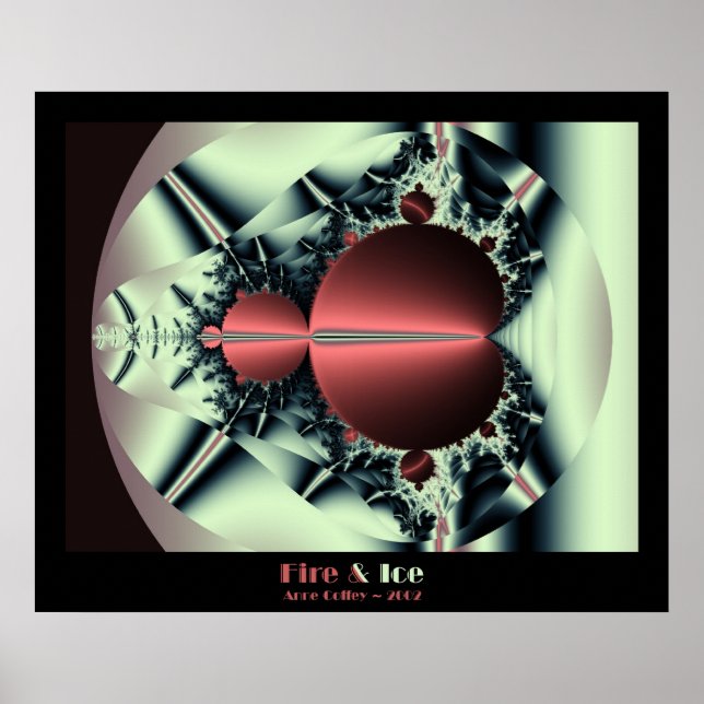 Poster Fractal Mandelbrot Fire et Ice Fractal (Devant)
