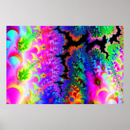 Poster Fractal Tie Dye