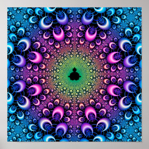 Poster Fractale de Mandelbrot à cerceaux