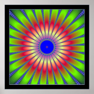 Poster Fractale florissante