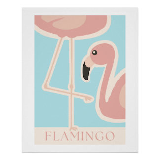Poster Fractionnement du Flamant rose