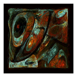 Poster Fractionner l'art Abstrait