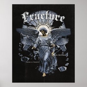 Poster Fracture - Conception de streetwear gothique