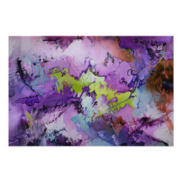Poster "Fragments dynamiques" Art Abstrait contemporain P