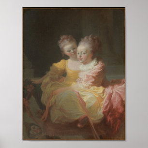 Poster Fragonard & Gérard Enfant endormi reproduction d'a