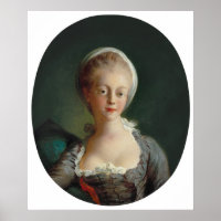 Fragonard Portrait de l'art jeune femme Imprimer