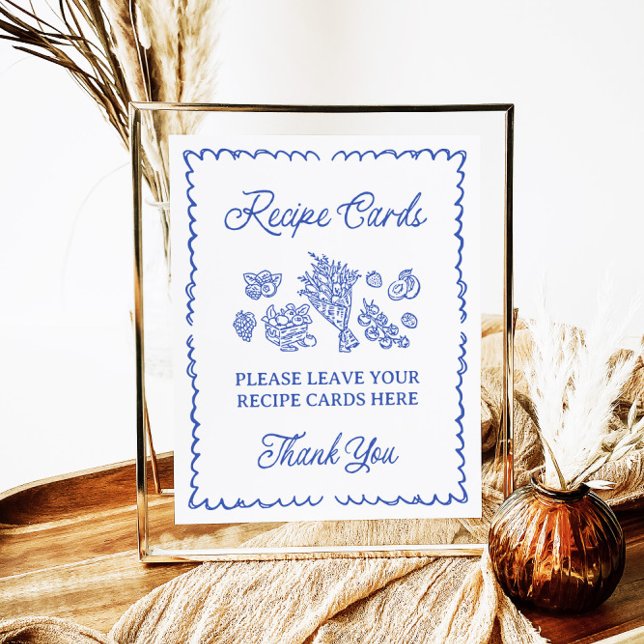 Poster Fraîchement Hors Du Marché Cartes À Recettes Douch (Créateur téléchargé)