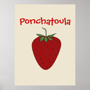 Poster Fraise de LA de Ponchatoula