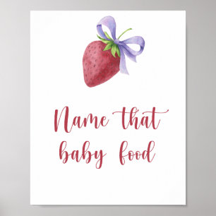 Poster Fraise - donnez un nom à ce bébé