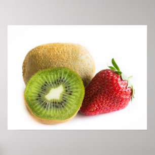Poster Fraise et kiwi