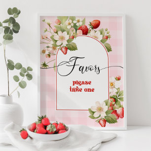 Poster Fraise Favoris s'il vous plaît prendre un