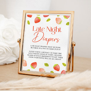 Poster Fraise Late Night Diapers Berry Douche Douce