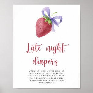 Poster Fraise \ Late nuit couches jeu