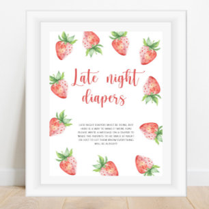 Poster Fraise \ Late nuit couches jeu