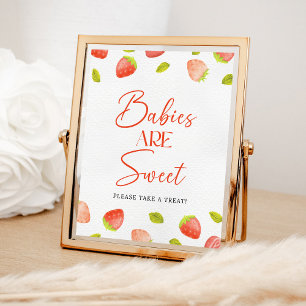 Poster Fraise Les bébés sont Baby showers doux Favoriser